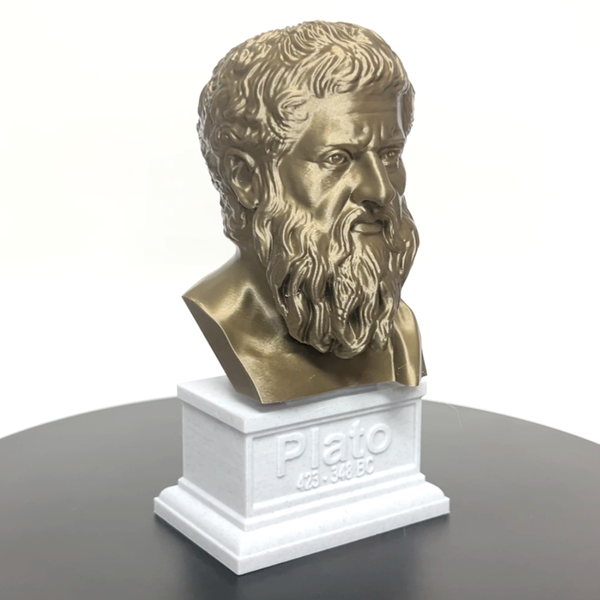 Plato Athenian Philosopher Sculpture Bust on Box Plinth