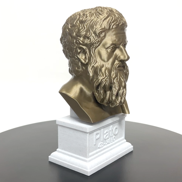 Plato Athenian Philosopher Sculpture Bust on Box Plinth
