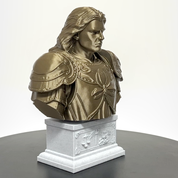 Saint Michael the Archangel, Defender of Heaven and Leader of God’s Armies Sculpture Bust on Box Plinth