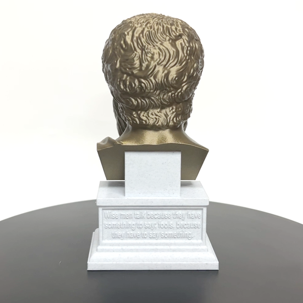 Plato Athenian Philosopher Sculpture Bust on Box Plinth