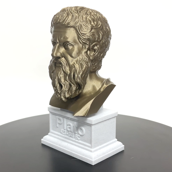 Plato Athenian Philosopher Sculpture Bust on Box Plinth