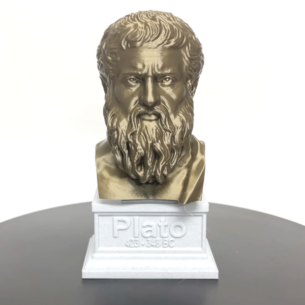 Plato Athenian Philosopher Sculpture Bust on Box Plinth