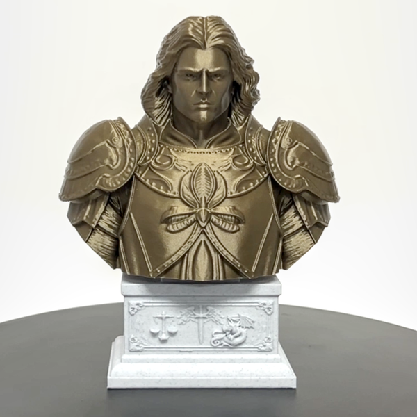 Saint Michael the Archangel, Defender of Heaven and Leader of God’s Armies Sculpture Bust on Box Plinth