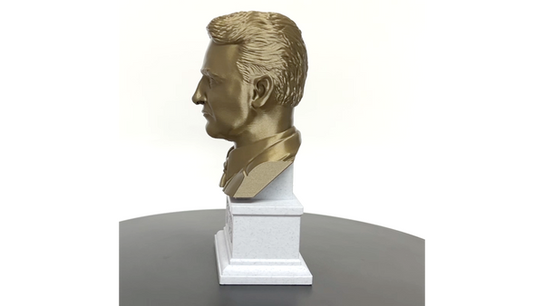 F Scott Fitzgerald, Famous American Writer, Sculpture Bust on Box Plinth