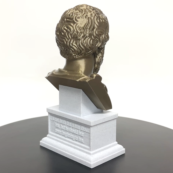 Marcus Aurelius Roman Emperor and Philosopher Sculpture Bust on Box Plinth