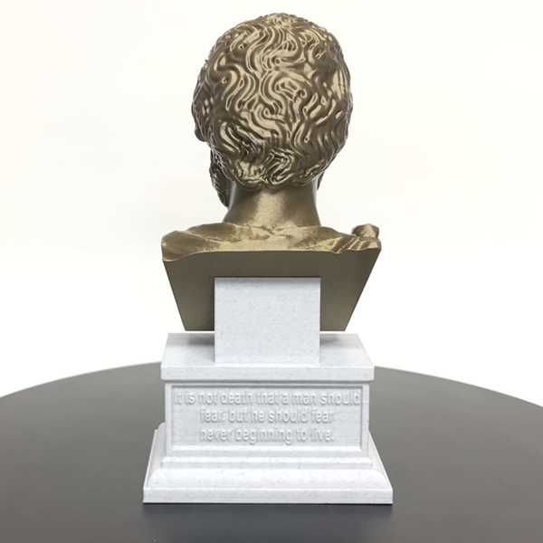 Marcus Aurelius Roman Emperor and Philosopher Sculpture Bust on Box Plinth