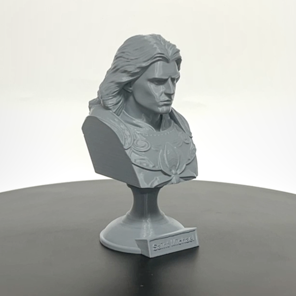 Saint Michael the Archangel, Defender of Heaven and Leader of God’s Armies Sculpture Bust on Pedestal