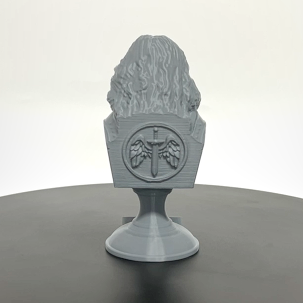 Saint Michael the Archangel, Defender of Heaven and Leader of God’s Armies Sculpture Bust on Pedestal