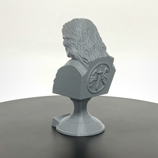 Saint Michael the Archangel, Defender of Heaven and Leader of God’s Armies Sculpture Bust on Pedestal