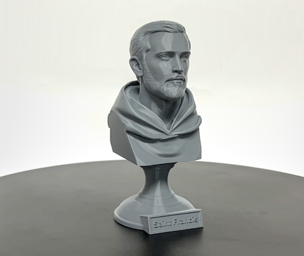 Saint Francis of Assisi, Patron Saint of Animals, Ecology, and Italy Classical Sculpture on Pedestal