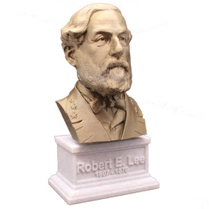 Robert E Lee American Civil War General Sculpture Bust on Box Plinth