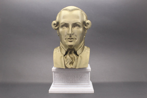 Immanuel Kant Enlightenment Philosopher Sculpture Bust on Box Plinth