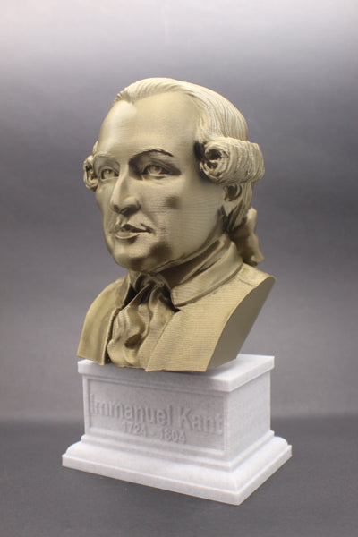 Immanuel Kant Enlightenment Philosopher Sculpture Bust on Box Plinth