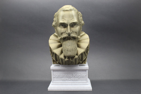 Johannes Kepler German Astronomer Sculpture Bust on Box Plinth