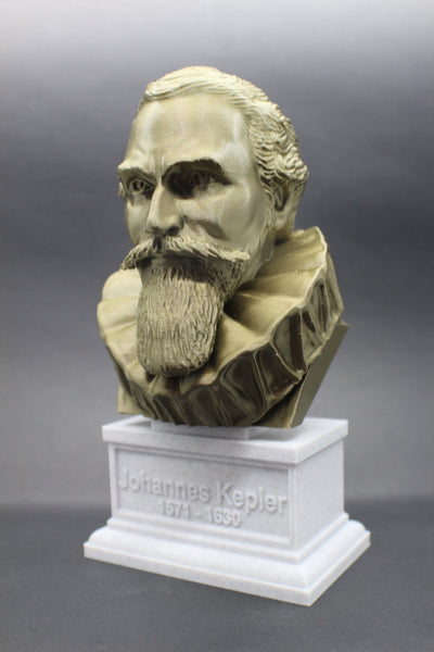 Johannes Kepler German Astronomer Sculpture Bust on Box Plinth
