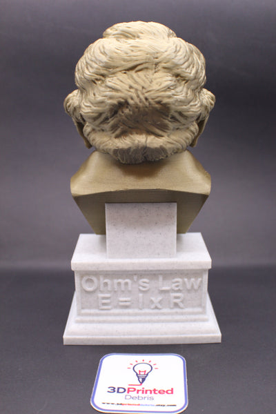 Georg Ohm Famous German Physicist and Mathematician Sculpture Bust on Box Plinth