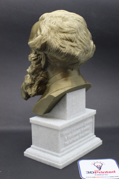 James Clerk Maxwell Famous Scottish Scientist Mathematical Physics Sculpture Bust on Box Plinth