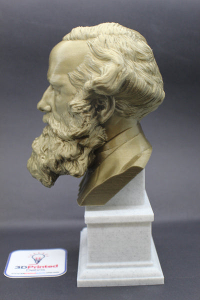 James Clerk Maxwell Famous Scottish Scientist Mathematical Physics Sculpture Bust on Box Plinth