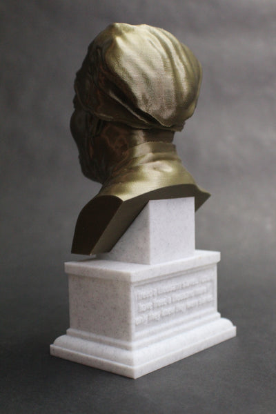 Harriet Tubman American Abolitionist and Political Activist Sculpture Bust on Box Plinth