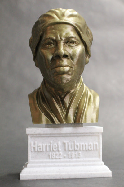 Harriet Tubman American Abolitionist and Political Activist Sculpture Bust on Box Plinth