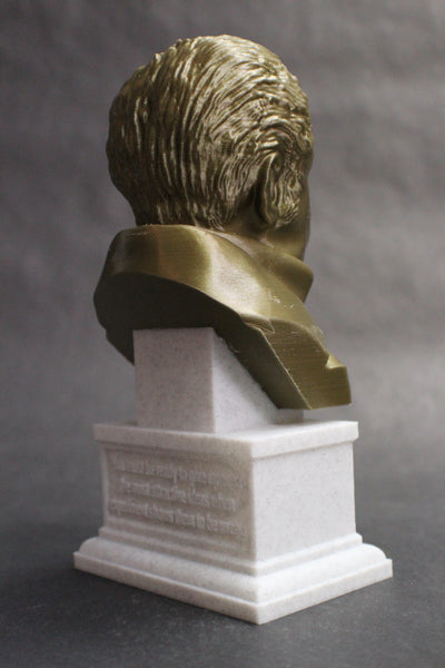 Alesandro Volta Italian Pioneer of Electricity and Power Sculpture Bust on Box Plinth
