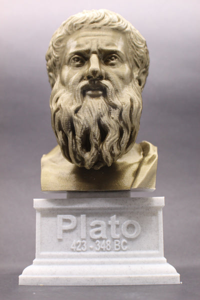 Plato Athenian Philosopher Sculpture Bust on Box Plinth