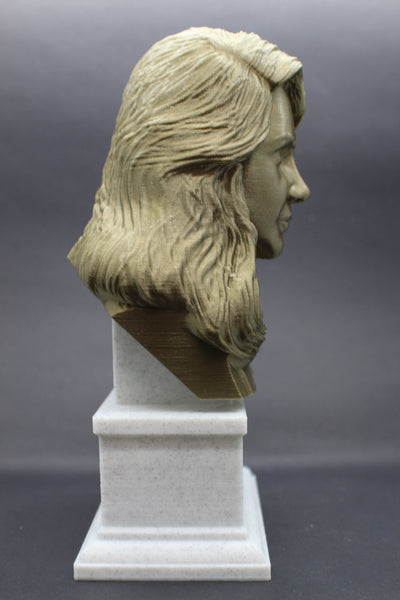 Sylvia Plath, American Poet, Sculpture Bust on Box Plinth