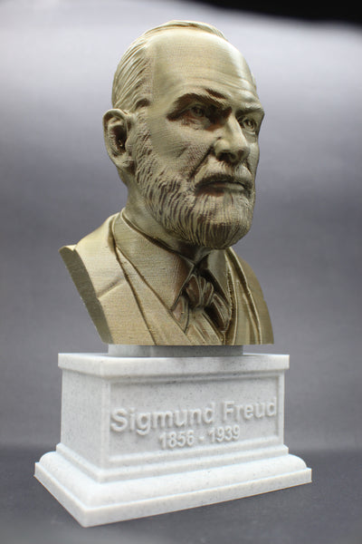 Sigmund Freud Famous Austrian Neurologist and founder of Psychoanalysis Sculpture Bust on Box Plinth