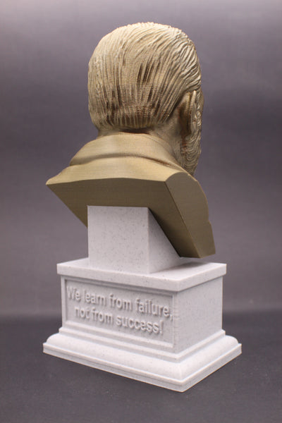 Bram Stoker, Famous Irish Writer, Sculpture Bust on Box Plinth