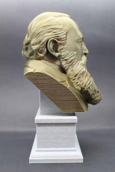 John Dalberg-Acton (Lord Acton), English Catholic Historian, Politician, and Writer, Sculpture Bust on Box Plinth
