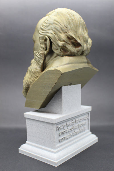 John Dalberg-Acton (Lord Acton), English Catholic Historian, Politician, and Writer, Sculpture Bust on Box Plinth