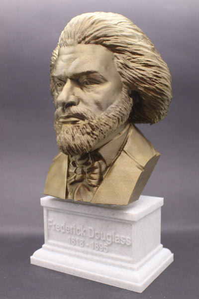 Frederick Douglass American Statesman, Orator, and Abolitionist Sculpture Bust on Box Plinth