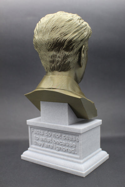 Aldous Huxley, Famous English Writer and Philosopher, Sculpture Bust on Box Plinth