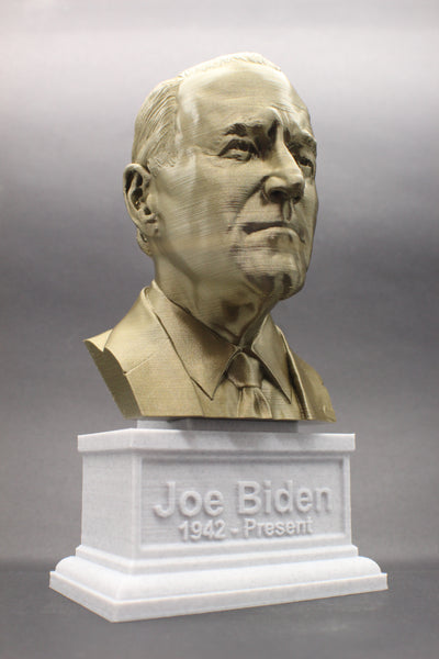 Joe Biden, 46th US President, Sculpture Bust on Box Plinth