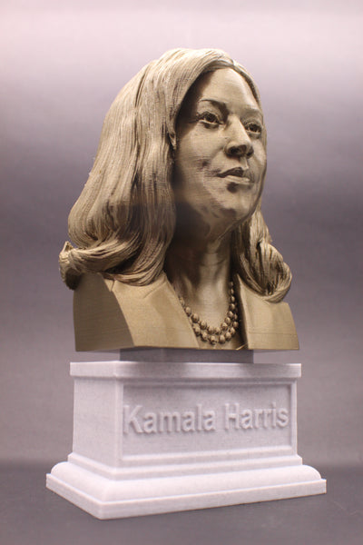 Kamala Harris, US Vice President Sculpture Bust on Box Plinth
