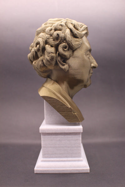 Agatha Christie, Famous English Writer, Sculpture Bust on Box Plinth