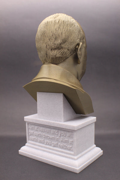 C.S. Lewis, Famous British Writer, Sculpture Bust on Box Plinth