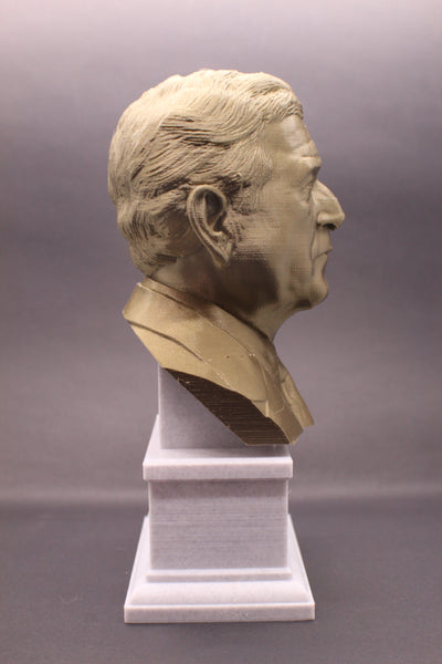 George W. Bush, 43rd US President, Sculpture Bust on Box Plinth