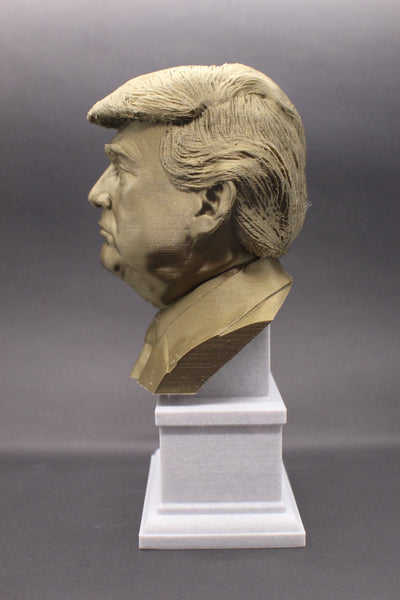 Donald Trump, 45th US President, Sculpture Bust on Box Plinth