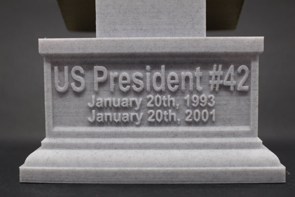 Bill Clinton, 42nd US President, Sculpture Bust on Box Plinth