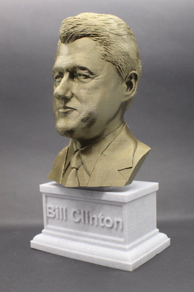 Bill Clinton, 42nd US President, Sculpture Bust on Box Plinth