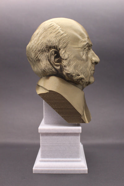 John Quincy Adams, 6th US President, Sculpture Bust on Box Plinth