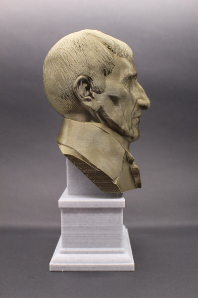 William Henry Harrison, 9th US President, Sculpture Bust on Box Plinth