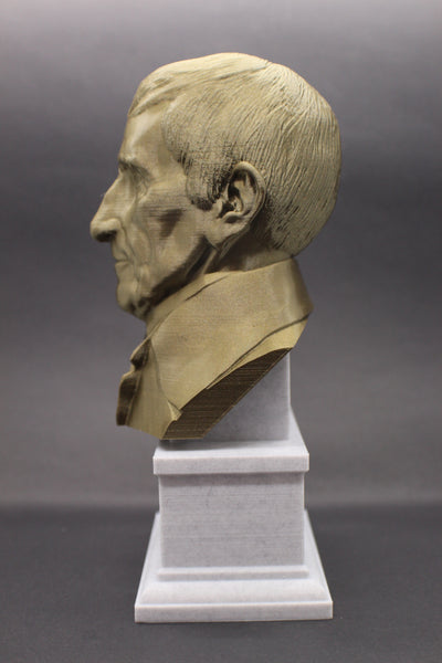 William Henry Harrison, 9th US President, Sculpture Bust on Box Plinth