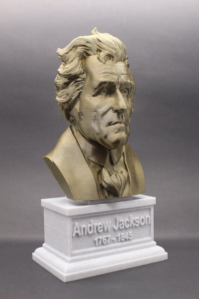 Andrew Jackson, 7th US President, Sculpture Bust on Box Plinth
