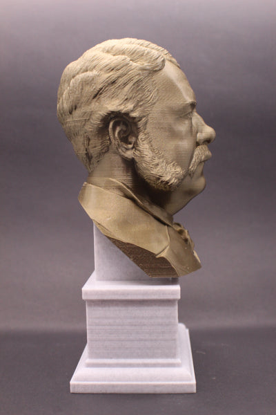 Chester A. Arthur, 21st US President, Sculpture Bust on Box Plinth