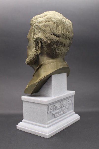 Chester A. Arthur, 21st US President, Sculpture Bust on Box Plinth