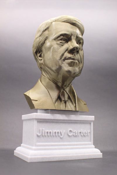 Jimmy Carter, 39th US President, Sculpture Bust on Box Plinth