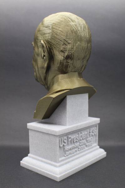 Lyndon B. Johnson, 36th US President, Sculpture Bust on Box Plinth