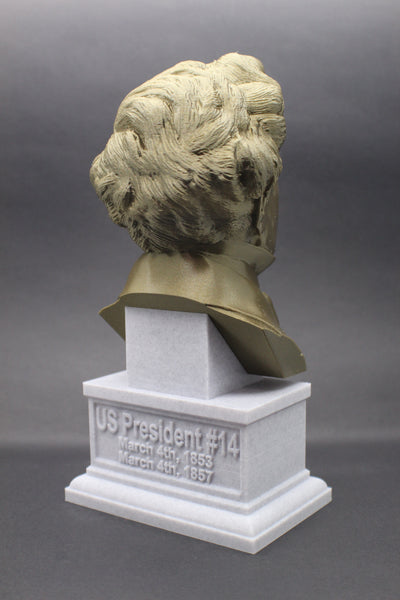 Franklin Pierce, 14th US President, Sculpture Bust on Box Plinth